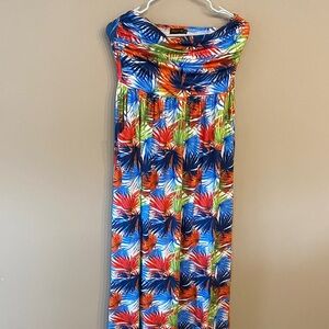 Vibrant Strapless Maxi Dress